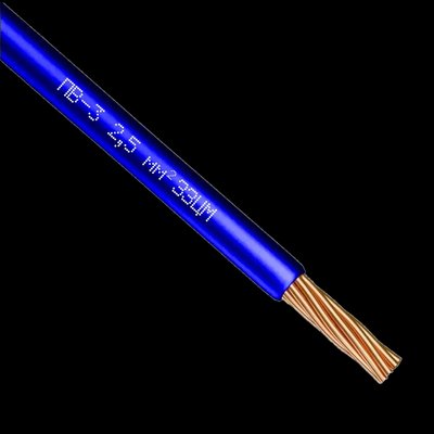 ПВ-3 2,5 Провод синий силовой медь внутренний ЗЗЦМ 29703 фото