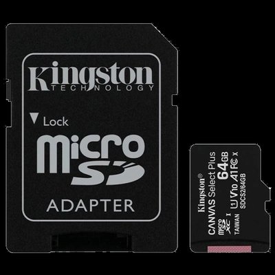Kingston 64GB microSDXC Canvas Select Plus 100R A1 C10 Card + ADP Карта памяти 31633 фото