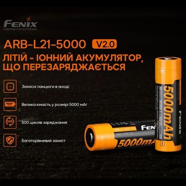 Fenix ARB-L21-5000 V2.0 Акумулятор 21700 31919 фото