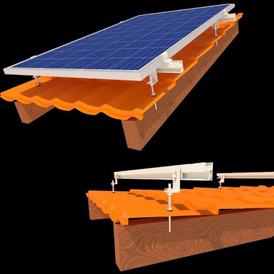 InstallKit IK-XL-M-3 комплект крепления 3 солнечных панелей до 1145мм металлочерепица профнастил шифер 31157 фото