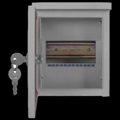 E.NEXT e.mbox.stand.n.06.z Шкаф металлический, под 6мод., герметичный IP54, навесной, с замком 31271 фото