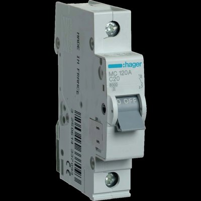 Hager In=20А «C» 6kA MC120A Автоматичний вимикач 27878 фото