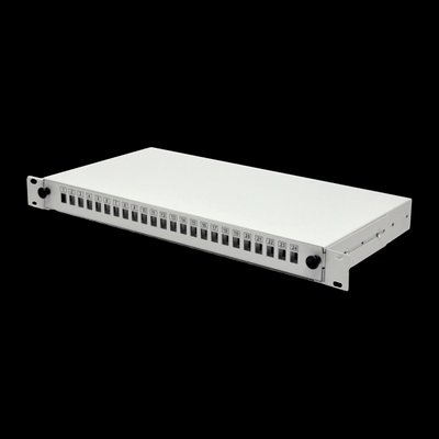 Патч-панель 24 порта SC-Simpl./LC-Dupl./E2000, пустая, кабельные вводы для 2xPG13.5 и 2xPG11, 1U, чер 26544 фото