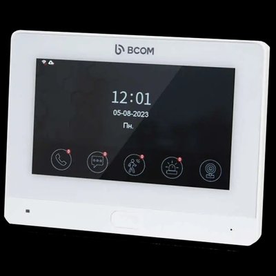 BCOM BD-760FHD/T White Відеодомофон 32760 фото