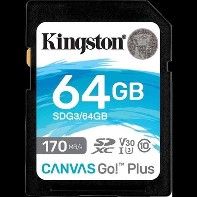 Kingston 64GB SDXC Canvas Go Plus 170R C10 UHS-I U3 V30 Модуль флэш-памяти 32697 фото