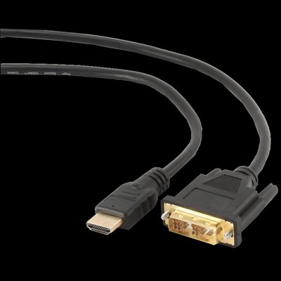 Cablexpert CC-HDMI-DVI-0.5M Кабель HDMI - DVI 18+1pin M, 0.5m 29641 фото