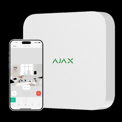 Ajax NVR (16ch) (8EU) white Мережевий відеореєстратор 30457 фото