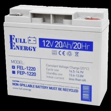 Full Energy FEL-1220 Акумулятор гелевий 12В 20 А•г для ДБЖ 27144 фото