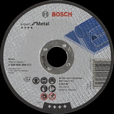 Bosch Expert for Metal 125x2.5х22.23 мм Отрезной круг по металлу 30370 фото