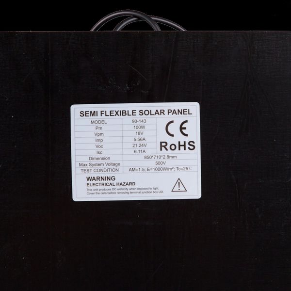 Neo Tools 100Вт Сонячна панель, напівгнучка структура, 850x710x2.8 27088 фото
