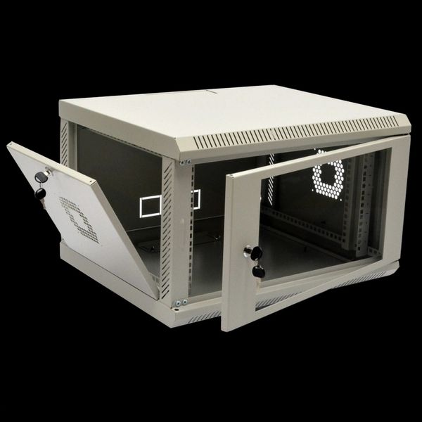 6U Шкаф 19" , 600x500x373мм (Ш*Г*В), эконом, акриловое стекло, серый 26500 фото