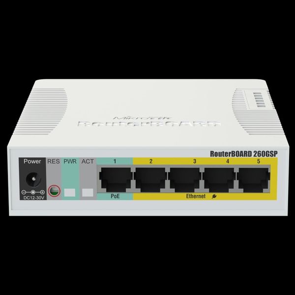 MikroTik RB260GSP (CSS106-1G-4P-1S) 5-портовый гигабитный управляемый PoE 99-00014399 фото