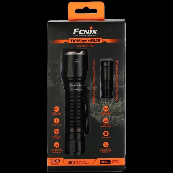 Fenix TK16 V2.0 + E02R Фонари ручные комплект 28687 фото