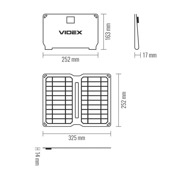 VIDEX VSO-F510U 10W Сонячна панель 31491 фото